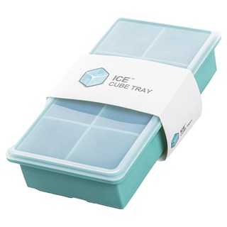 食品級矽膠副食品分裝盒/製冰盒/寶寶餐具/保鮮盒 8格, 藍色, 1個, 240ml