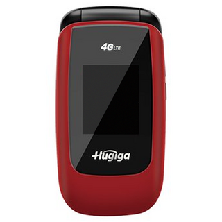 Hugiga 鴻碁國際 公司貨 大螢幕4G單卡折疊手機/長輩機 A38, 碧璽紅