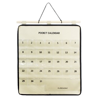 AUBEMONT 口袋生活費日曆, 1個, 黑色