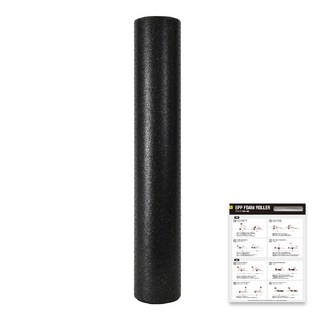 트라택 EPP 폼롤러 + 운동법 매뉴얼, 블랙, 1개