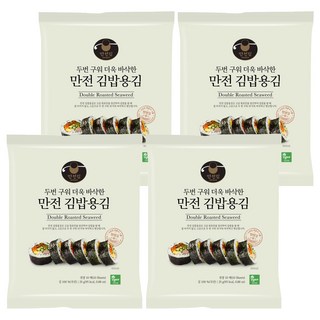 MANJUN 兩次烘烤韓式飯捲專用海苔, 25g, 4包