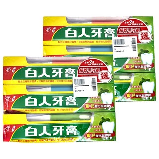 T.KI 白人 牙膏特特號 3條+牙刷3支組 顏色隨機, 160g, 2組
