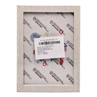 FANCY LIFE 簡約木紋相框, 7吋, 清新白木紋, 1個