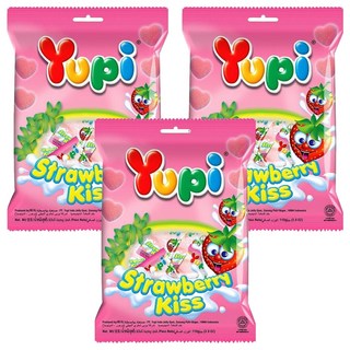 Yupi 草莓之吻造型軟糖, 110g, 3袋