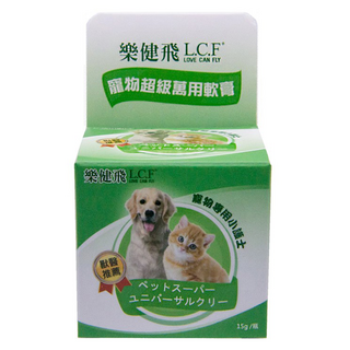 樂健飛 寵物超級萬用膏, 安全成分居家護理好幫手, 15g, 1瓶