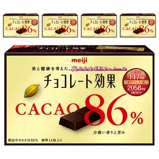 明治 CACAO86% 黑巧克力 方便攜帶 每盒含有12片獨立包裝的黑巧克力, 60g, 5盒