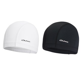 Phoenix 彈性泳帽 PCN-01 2件組, White + Black, 1套