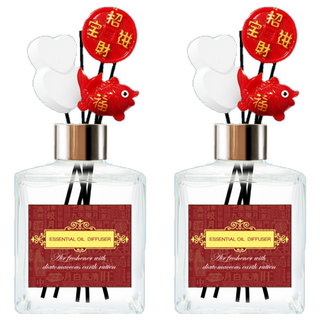 QiMart 迎春納福香氛珪藻擴香瓶, 白麝香, 200ml, 2件