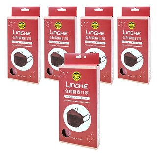 令和 3D韓式立體醫療口罩 成人款, 復古粉, 10片, 5盒