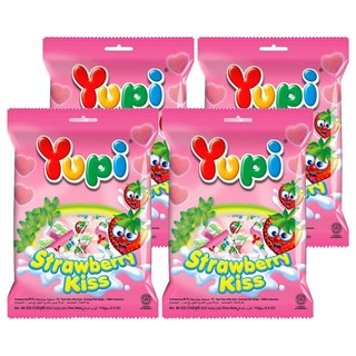 Yupi 草莓之吻造型軟糖, 110g, 4袋