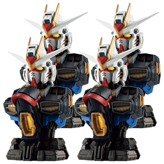 BANDAI 扭蛋 機動戰士鋼彈胸像06 攻擊自由鋼彈 貳式 全3種 隨機4個販售, 1組