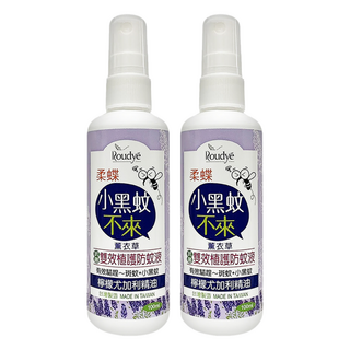 Roudye 柔蝶 雙效植護防蚊液 檸檬尤加利精油 無添加DEET, 100ml, 2瓶