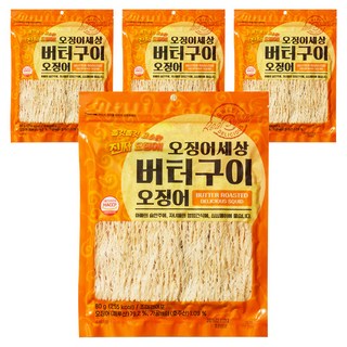 ojingeosesang 奶油烤魷魚片, 80g, 4包