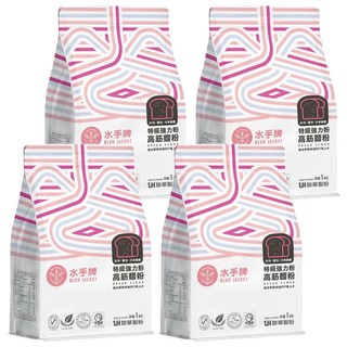 聯華製粉 BLUE JACKET 水手牌 強力吐司高筋麵粉, 1kg, 4包