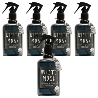 John's Blend 室內芳香噴霧 白麝香 植物萃取 持久清新 有效消除異味, 280ml, 5瓶