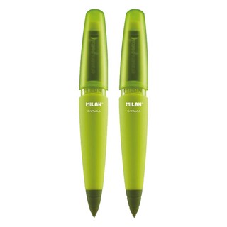 MILAN CAPSULE 繽紛果凍自動鉛筆 2B 芥末綠, 0.7mm, 2支
