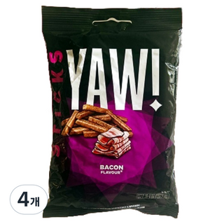 YAW 條狀零食 培根口味, 50g, 4個