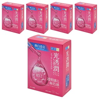 HADALABO 肌研 台灣公司貨 光透潤血色感美白面膜 27ml, 7片, 5盒