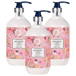 BOUQUET GARNI 香氛身體乳液 白麝香 深層保濕 鎮靜舒緩水潤肌膚 持久的優雅香氣, 1L, 3瓶