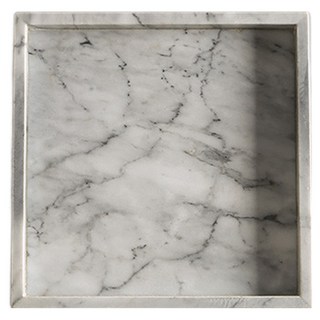 北歐風方形質感收納盤-正方形 桌面收納, 1入, 大理石, 25*25*3cm