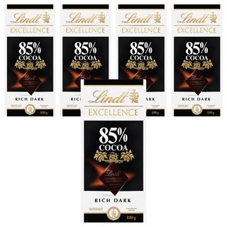 Lindt 瑞士蓮 Excellence 85% 可可黑巧克力, 5個, 100g