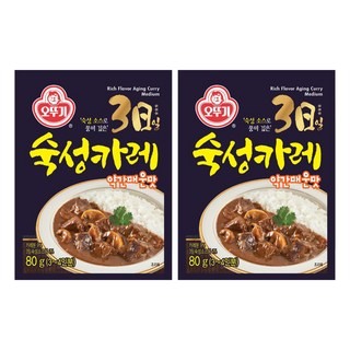 OTTOGI 不倒翁 3分鐘熟成咖哩粉 微辣口味, 80g, 2個