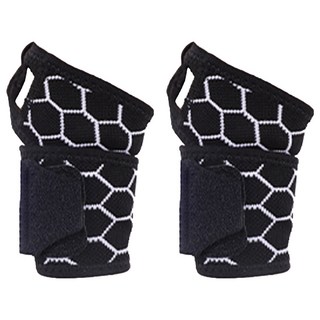 QIDINA 微彈包覆加壓手腕輔助支撐護腕 B, 41 x 7cm, 1雙, 黑色