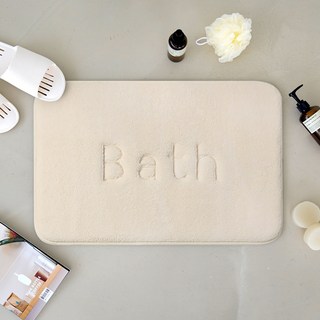 comet 記憶海綿腳踏墊, 象牙白