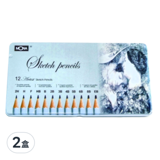 MONA 蒙納 素描筆 鐵盒裝 80506-12 12個, 2盒