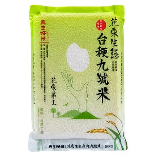 天生好米 花東生態 台稉九號米, 1.5kg, 1包, CNS二等