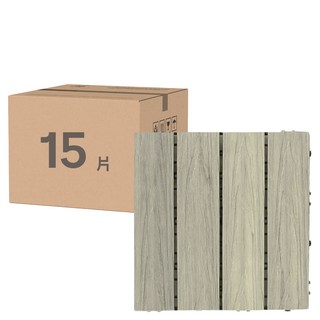 WB 二代塑木地板 立體木紋, 30x30cm, 60x30cm 塑木+PE地墊, 15片