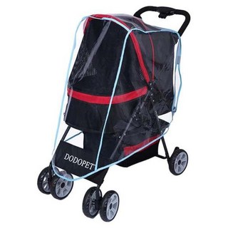 摩達客 寵物推車/嬰幼兒手推車透明防水雨罩 食品級環保PE + EVA材質, 透明色, 1個