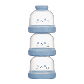 KU.KU Duckbill 酷咕鴨 KUKU PLUS 純真之瞳疊疊樂鈕扣式奶粉罐 3件組, 晨曦藍, 1組
