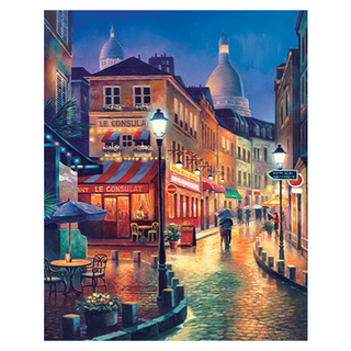 創彩 鑽石畫組 30*40 ZSD3465, 夜晚街道, 1組