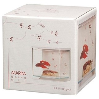 HAGEN MARINA 鬥魚套缸, 2L (1/2 US gal.), 15 x 15 x 15cm, 現代主義 白色, 1個