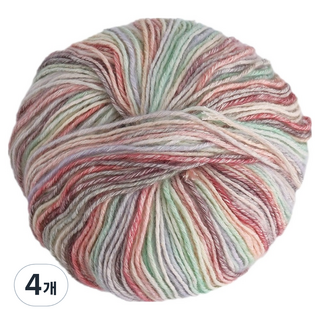 花朵棉質編織線, 4個, 09 翡翠酒紅