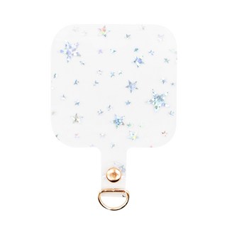 ekax 透明絢彩手機掛繩夾片, 透明星光, 1個