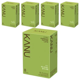 KANU 抹茶拿鐵咖啡 濃郁香醇, 17.3g, 8條, 5盒
