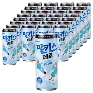 밀키스 제로 탄산음료, 250ml, 30개