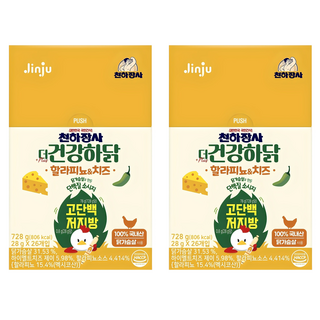 건강하닭 할라피뇨 앤 치즈 소시지, 728g, 2개