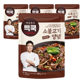 PAIK COOK 白種元韓式牛肉醃醬, 160g, 4個