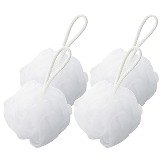 MUJI 無印良品 泡立網浴球 小, White, 1個, 4組