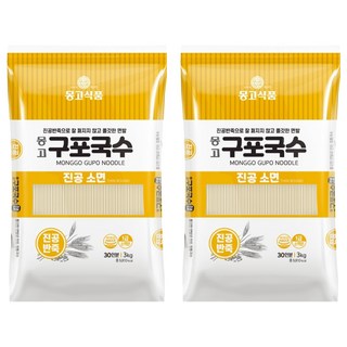 몽고간장 구포국수 진공소면, 3kg, 2개