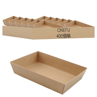 ONEFU 410輕食盒 牛卡底, 1箱, 400個裝