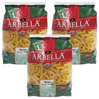 ARBELLA 阿貝拉 螺絲麵, 杜蘭小麥粉，100%品質保證, 500g, 3包