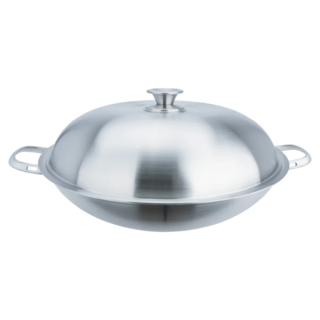 Hi CHEF 掌廚 316不鏽鋼雙炳中華鍋 附蓋, 1個, 36cm