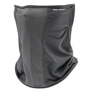 AREX SPORT 高爾夫防曬面罩 親膚冰絲網眼護臉遮頸脖圍 可掛耳 AS-3488 岩石灰, 1個