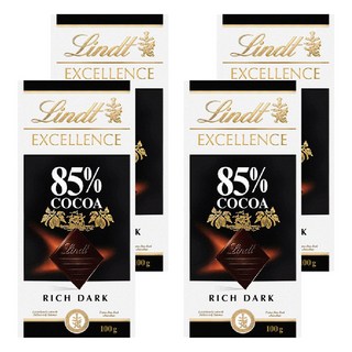 린트 엑설런스 85% 코코아 다크 초콜릿, 100g, 4개