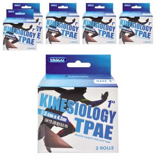 YASCO 昭惠 彈性運動貼布 NO.918 2.5cm x 4.5m 肌肉和關節護理貼布, 2個裝, 6盒