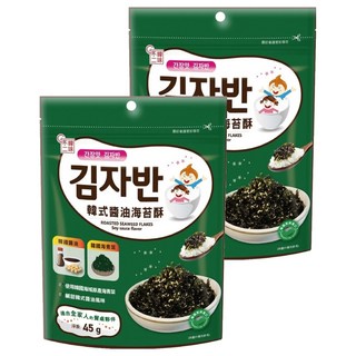 韓味不二 海苔酥 韓式醬油口味, 2包, 45g